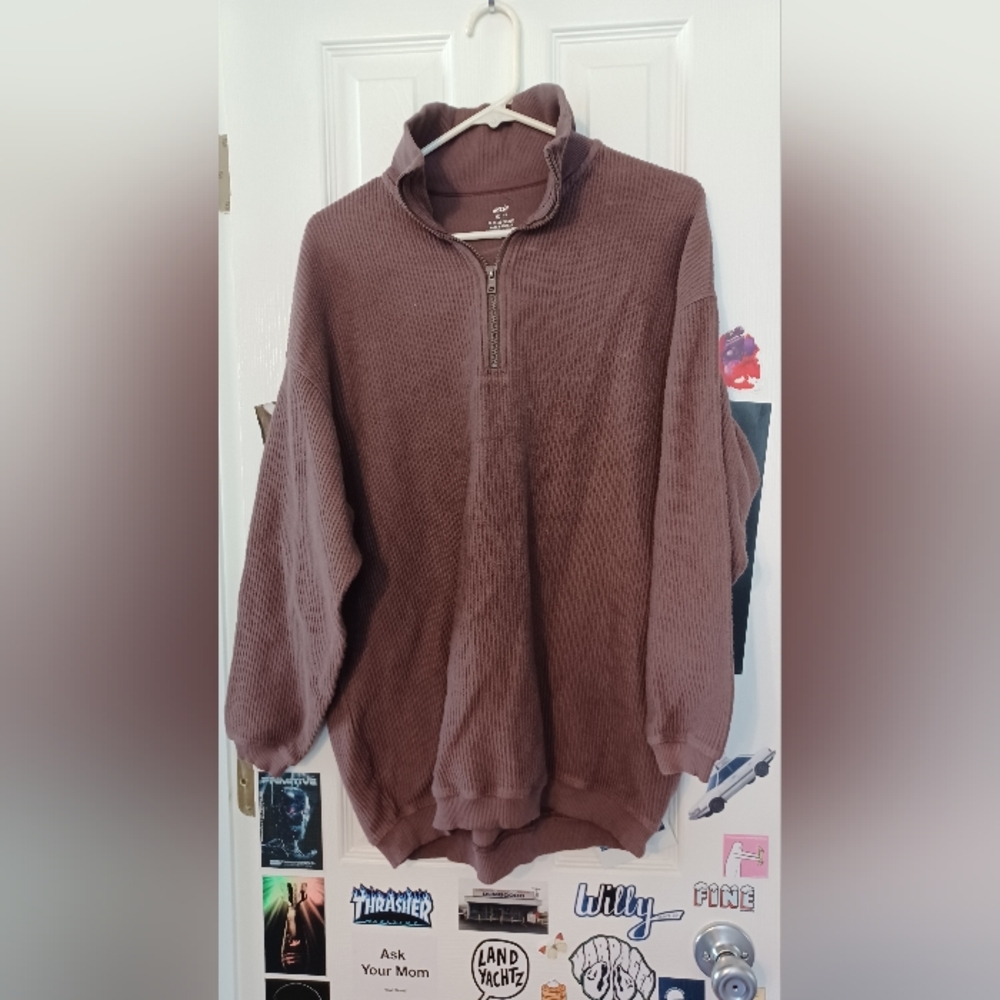 Aerie Quarter Zip Oversized Pullover